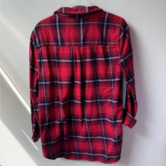 Goodthreads Plaid Flannel Button-Down - red, blue, and purple, size M - Picture 4 of 4